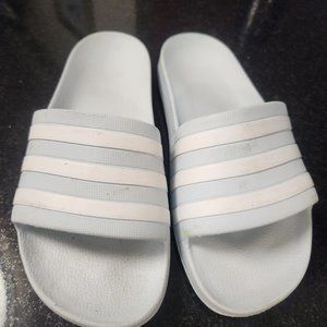 Adidas Light Blue Slides Size 6